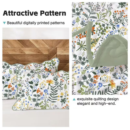 3pcs Floral Pattern bedding, Including 1 Quilt Cover And 2 Pillowcase, Is Soft, Breathable, Comfortable, Lightweight.